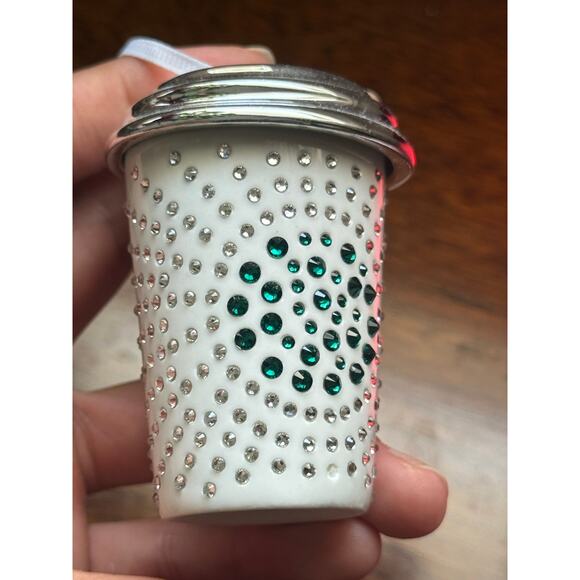 SOLD !Starbucks Swarovski Crystal Coffee Cup Limit Edition Christmas Ornament - Picture 3 of 7
